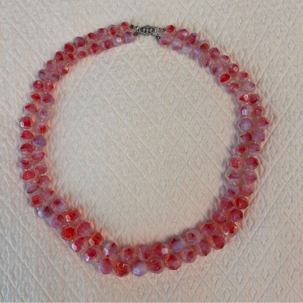 Vintage Double Strand Givre Necklace